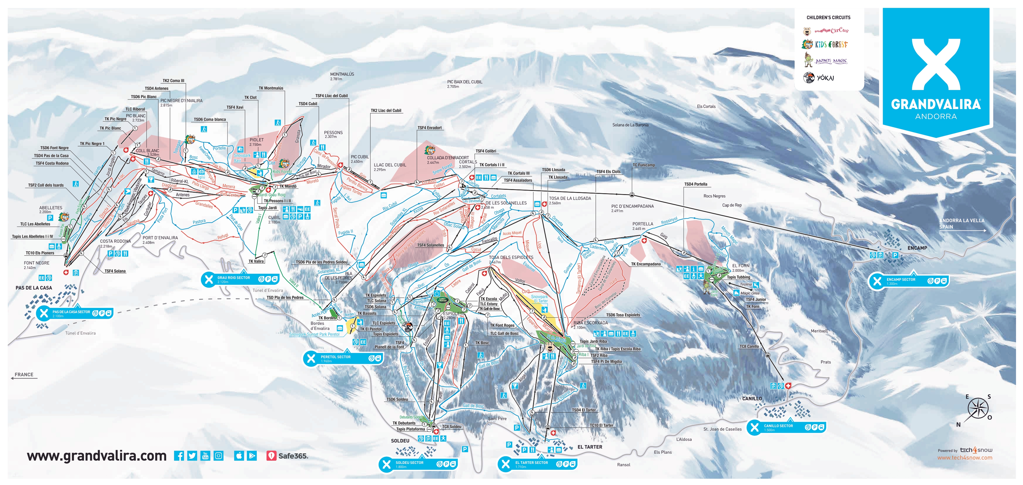 Grandvalira, Estado de las pistas, webcams, previsión del 