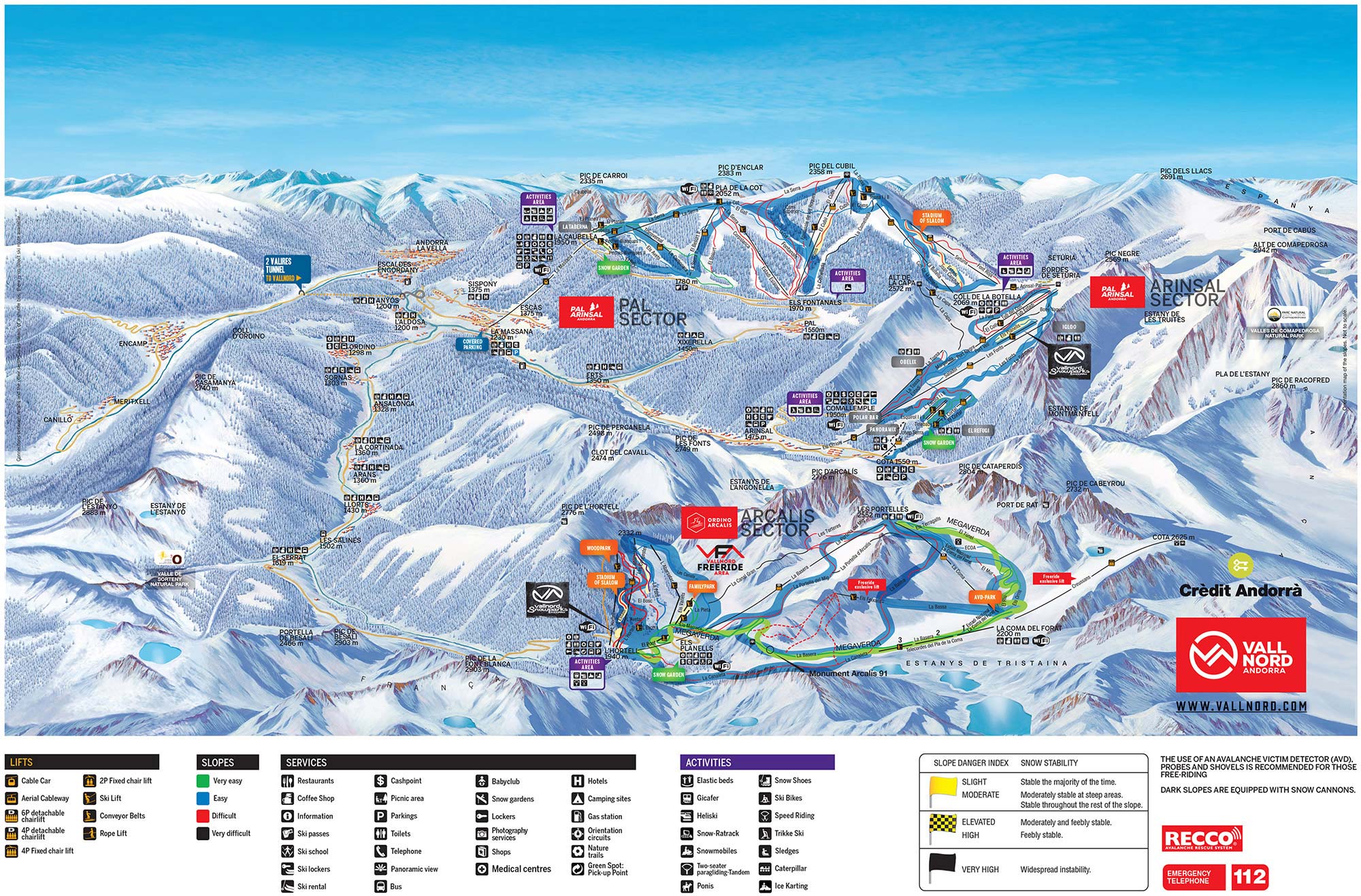 mapa pistas Vallnord