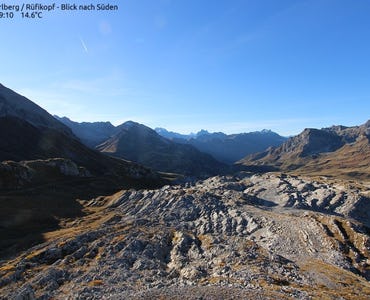 Webcam Rüfikopf/Süden (Lech)